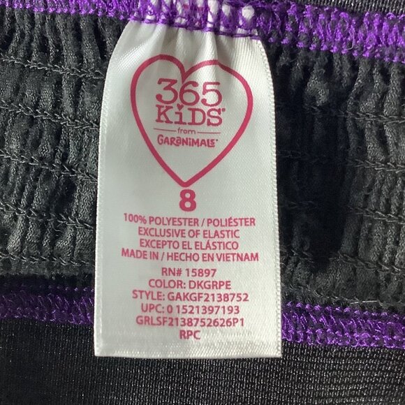 Garanimals Girls Foil Tiered Skirt Metallic Purple Size 8 Elastic Waistband - Picture 3 of 9